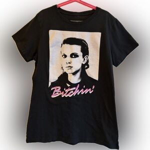 Stranger Things Eleven Bitchin’ Black Tee Size M